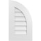 Ekena Millwork Quarter Round Top Right Surface Mount PVC Gable Vent w/ 3-1/2"W x 1"P Standard Frame, 14"W x 24"H GVPQR14X2401SN - alternate 1